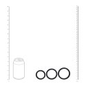 Wide O Silicone Cockring Set of 3 - L/XL/XXL - Black Levelz