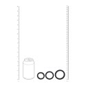 Wide O Silicone Cockring Set of 3 - S/M/L - Black Levelz