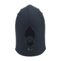 Adjustable Vibrating Silicone Penis Head Stimulator - Black Levelz