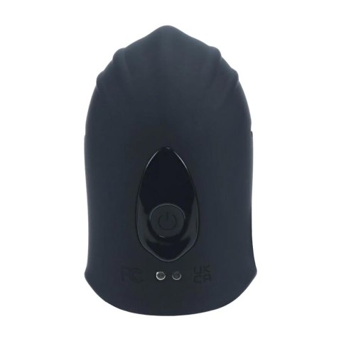 Adjustable Vibrating Silicone Penis Head Stimulator - Black Levelz