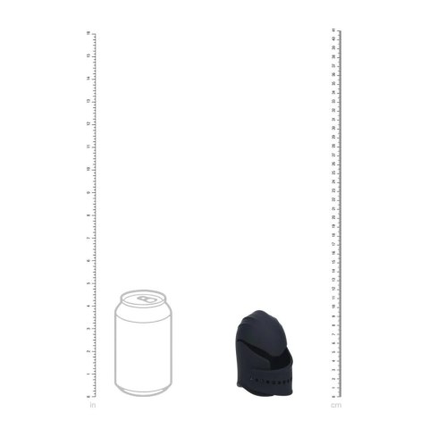 Adjustable Vibrating Silicone Penis Head Stimulator - Black Levelz