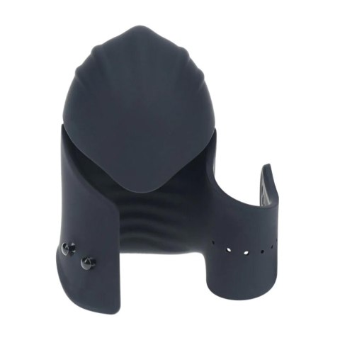 Adjustable Vibrating Silicone Penis Head Stimulator - Black Levelz