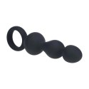 Beaded Silicone Anal Probe with Loop - Black Levelz by Shots