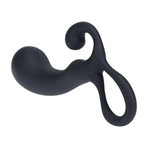 Bulb with Loop Silicone Prostate Massager - L - Black Levelz