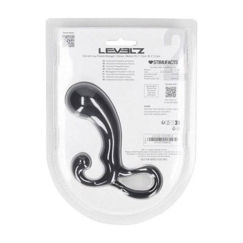 Bulb with Loop Silicone Prostate Massager - M - Black Levelz