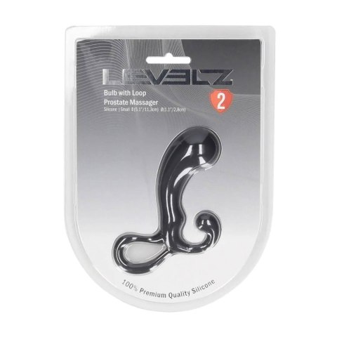 Bulb with Loop Silicone Prostate Massager - S - Black Levelz