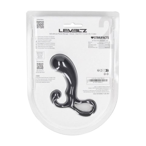 Bulb with Loop Silicone Prostate Massager - S - Black Levelz