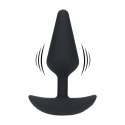 Classic Vibrating Silicone Anal Plug - M - Black Levelz