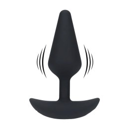 Classic Vibrating Silicone Anal Plug - M - Black Levelz