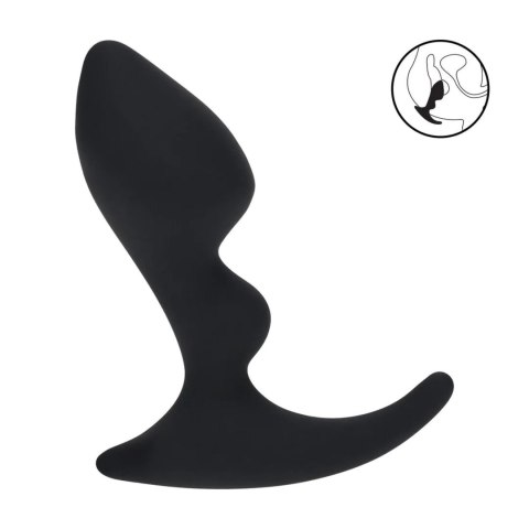 Double Ripple Silicone Prostate Massager - Black Levelz by Shots