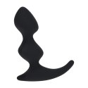 Full Double Ripple Silicone Prostate Massager - Black Levelz