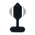 Hexagonal Vibrating Silicone Anal Plug - S - Black Levelz