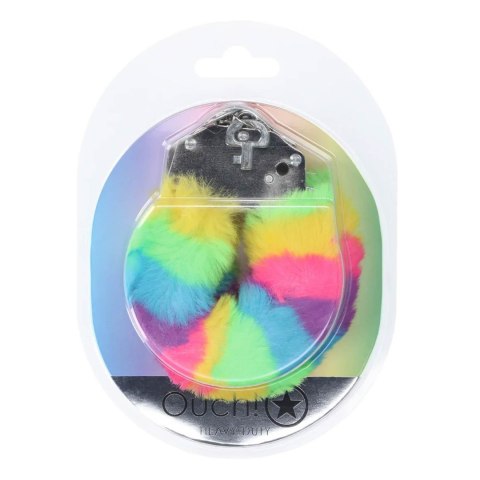 Heavy-duty Fluffy Handcuffs - Multicolor 1 Ouch!