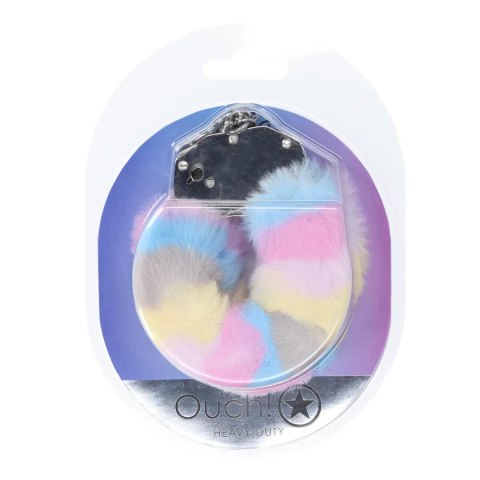 Heavy-duty Fluffy Handcuffs - Multicolor 2 Ouch!
