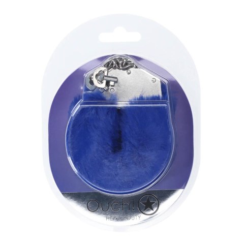 Heavy-duty Fluffy Handcuffs - Navy Ouch!