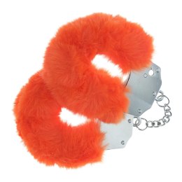 Heavy-duty Fluffy Handcuffs - Orange Ouch!