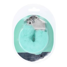 Heavy-duty Fluffy Handcuffs - Powder Green Ouch!