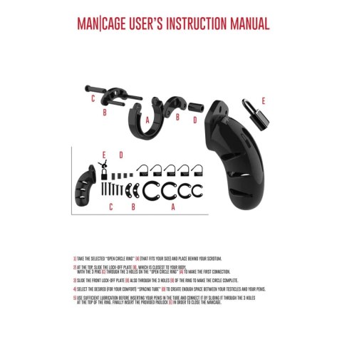 Model 05 Chastity Cock Cage Black - 14 cm ManCage