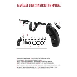Model 13 Chastity Cock Cage Black - 6,5 cm ManCage
