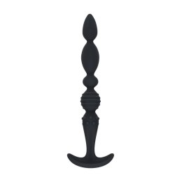 Multi Textured Silicone Flared Anal Probe - Black Levelz