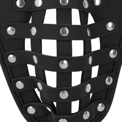PU Leather Chastity Jock - Black Ouch!