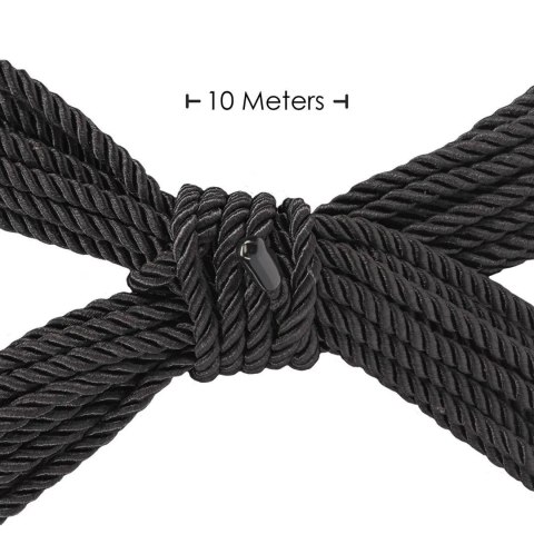 Polyester Bondage Rope - 10 m - Black Ouch!