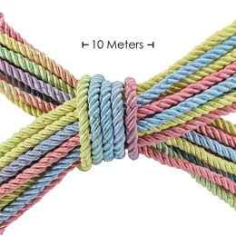 Polyester Bondage Rope - 32.8 ft / 10 m - Multicolor Pastel Ouch!