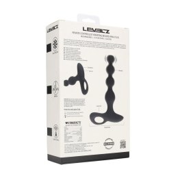 Remote Control Beaded Vibrating Silicone Anal Plug - Black Levelz