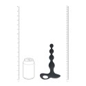 Remote Control Beaded Vibrating Silicone Anal Plug - Black Levelz