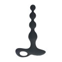 Remote Control Beaded Vibrating Silicone Anal Plug - Black Levelz