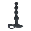 Remote Control Beaded Vibrating Silicone Anal Plug - Black Levelz