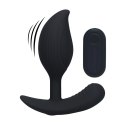 Remote Control Vibrating Liquid Silicone Anal Plug - Black Levelz
