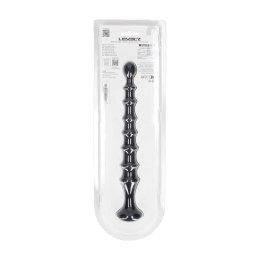 Ribbed Silicone Flared Anal Probe - Black Levelz