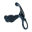 Rippled with Hard Loop Silicone Prostate Massager - L - Black Levelz