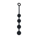 Round Silicone Anal Balls - L - 40mm - Black Levelz