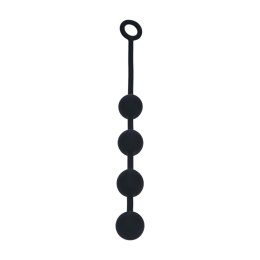 Round Silicone Anal Balls - L - 40mm - Black Levelz