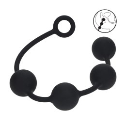Round Silicone Anal Balls - XL - 50mm - Black Levelz