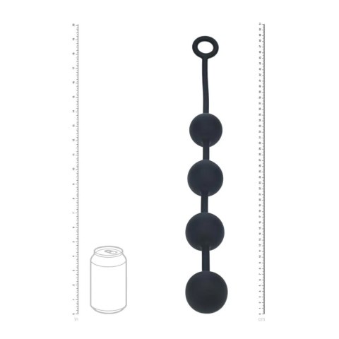 Round Silicone Anal Balls - XL - 50mm - Black Levelz