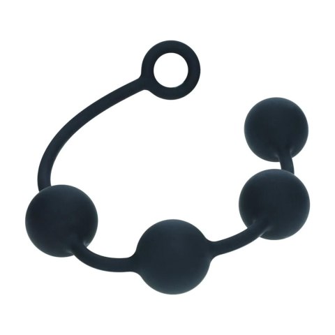 Round Silicone Anal Balls - XL - 50mm - Black Levelz
