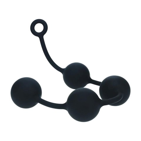 Silicone Round Anal Balls - XXL - 60mm - Black Levelz