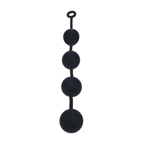 Silicone Round Anal Balls - XXL - 60mm - Black Levelz
