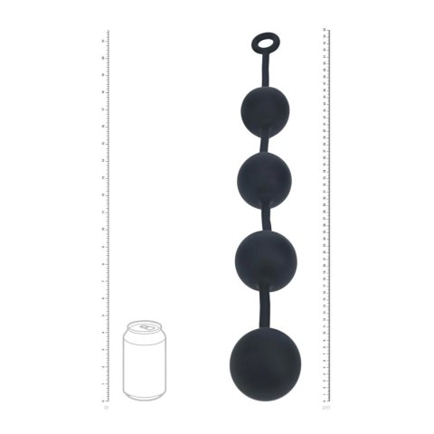 Silicone Round Anal Balls - XXL - 60mm - Black Levelz