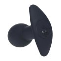 Single Bulb Vibrating Silicone Anal Plug - Black Levelz