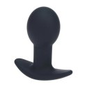 Single Bulb Vibrating Silicone Anal Plug - Black Levelz