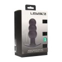 Tri Bulb Vibrating Silicone Anal Plug - Black Levelz
