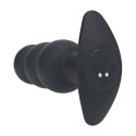 Tri Bulb Vibrating Silicone Anal Plug - Black Levelz