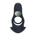 Triple Motor Vibrating Silicone Cockring - Black Levelz