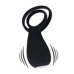 Vibrating Cock and Ball Ring with Paw Stimulator - Black Levelz