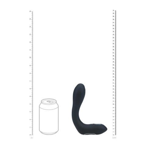 Vibrating Heating Bendable Tapping Silicone Prostate Stimulator - Black Levelz by Shots