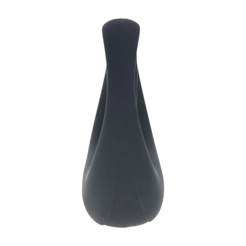 Vibrating Liquid Silicone Cock and Ball Ring - Black Levelz